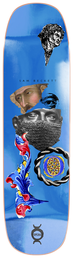 Opera Skateboard Deck Sam Beckett Clipped Opera Skateboard Deck Sam Beckett Clipped