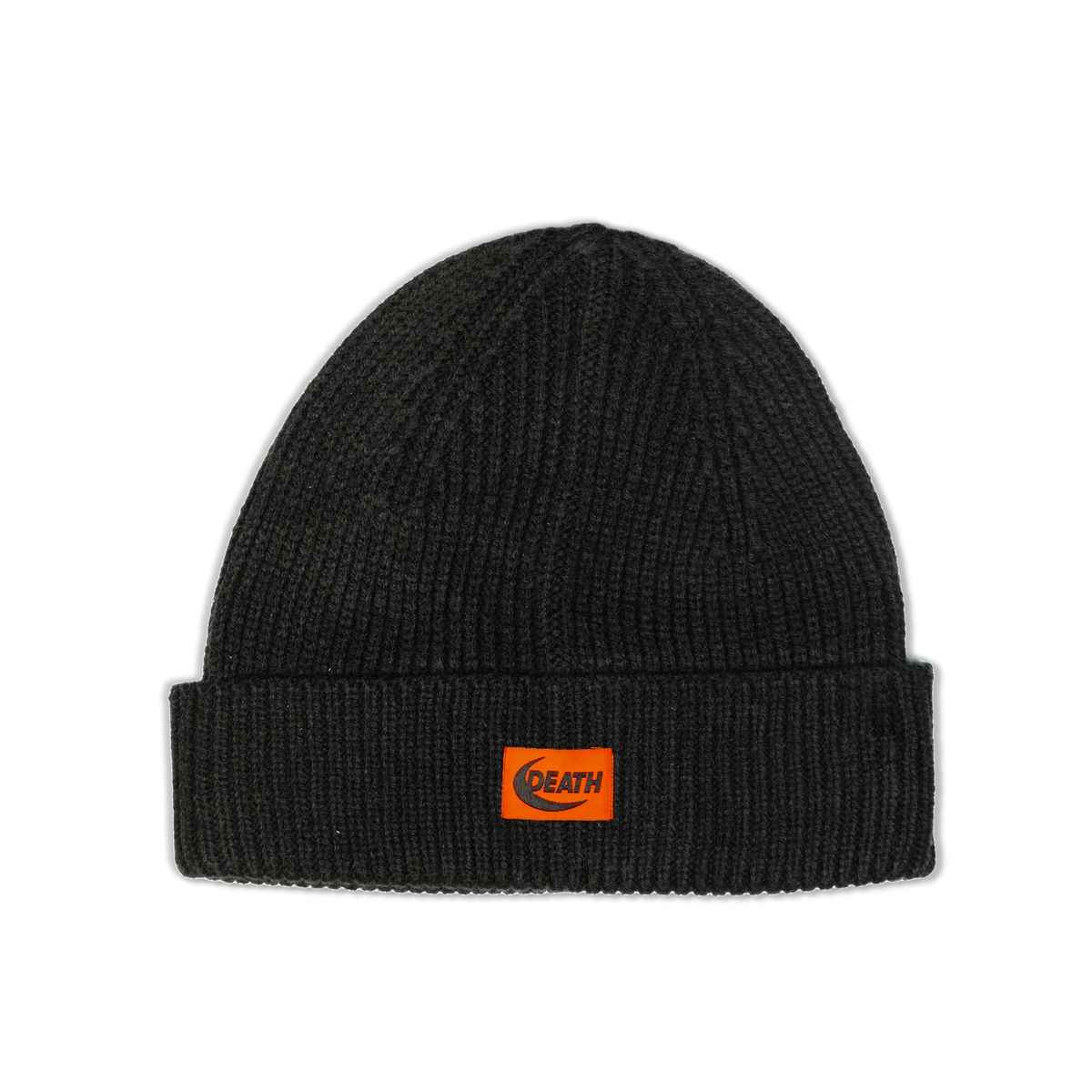 10052602-1 The Dudes Orange Death Nut Warmer Beanie - Black