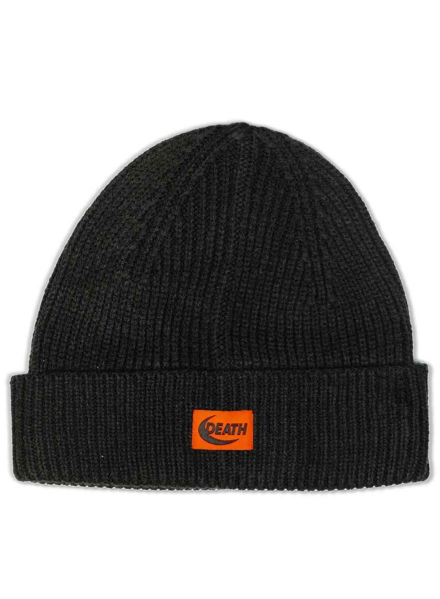 10052602-1 The Dudes Orange Death Nut Warmer Beanie - Black