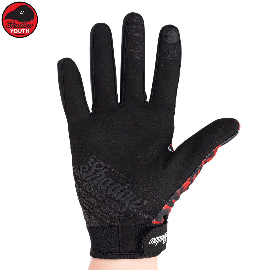 Shadow Riding Gear Jr. Conspire Gloves red tye die YL