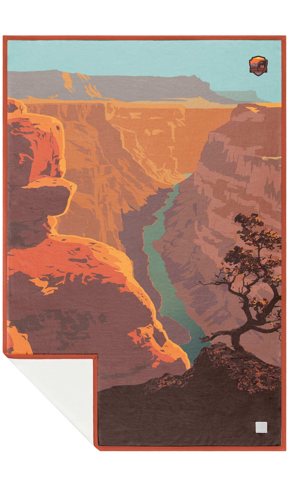 RUMPL Blanket COZYHEMP PRINTED LC NATIONAL PARK / THROW, grand canyon national park