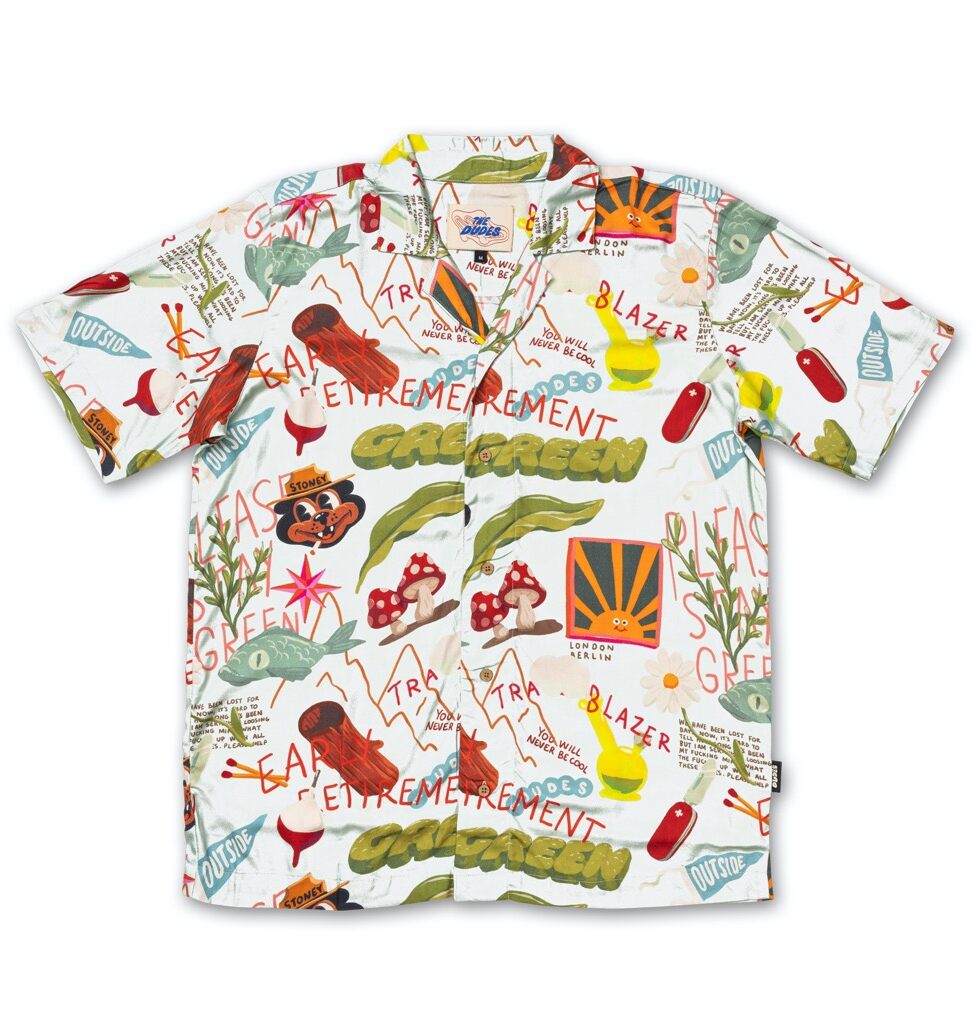 The Dudes Treasure Trail White Hawaiian Shirt - Multicolor