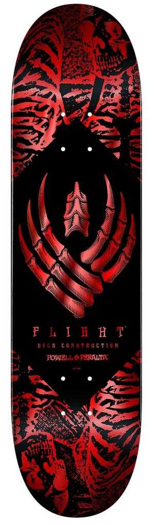 Powell-Peralta Flight Pro Shape 243 K26 Skeleton Red Skateboard Deck 8.38 Powell-Peralta Flight Pro Shape 243 K26 Skeleton Red Skateboard Deck 8.38