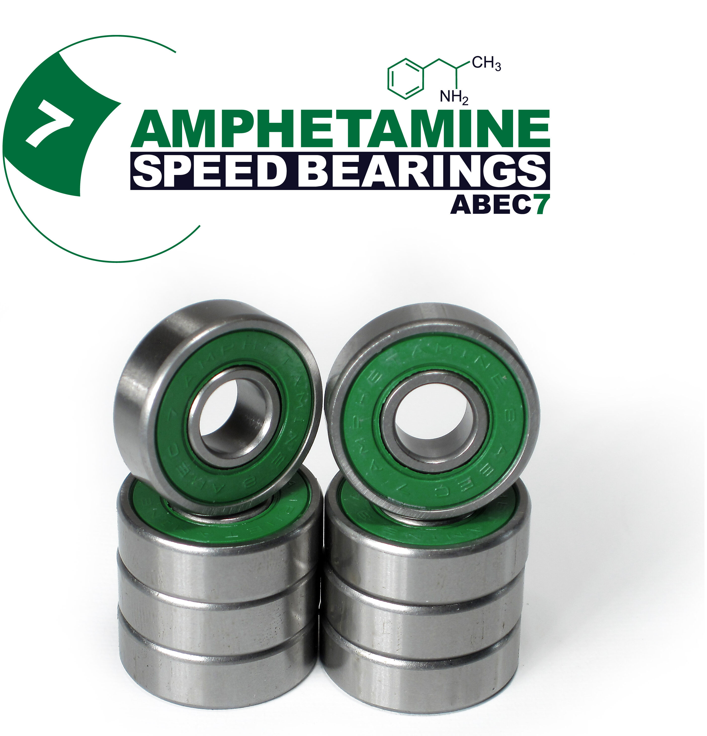 Amphetamine skateboard ball bearings ABEC 7 tube