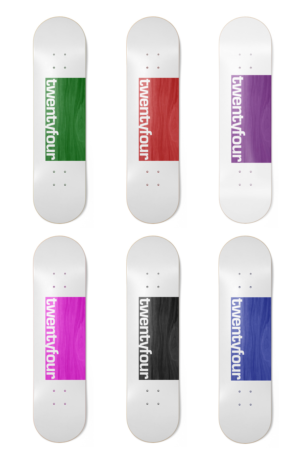 Skateshop24 - twentyfour white Skateboard Deck 8.75