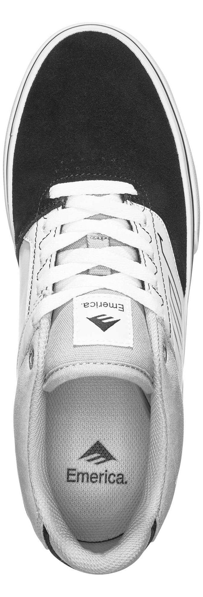 EMERICA Shoe THE LOW VULC bla/whi/gry, black/white/grey 11½