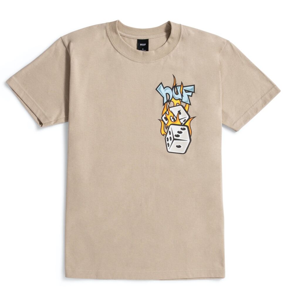 HUF Dicey T-Shirt - clay S HUF Dicey T-Shirt - clay XXL