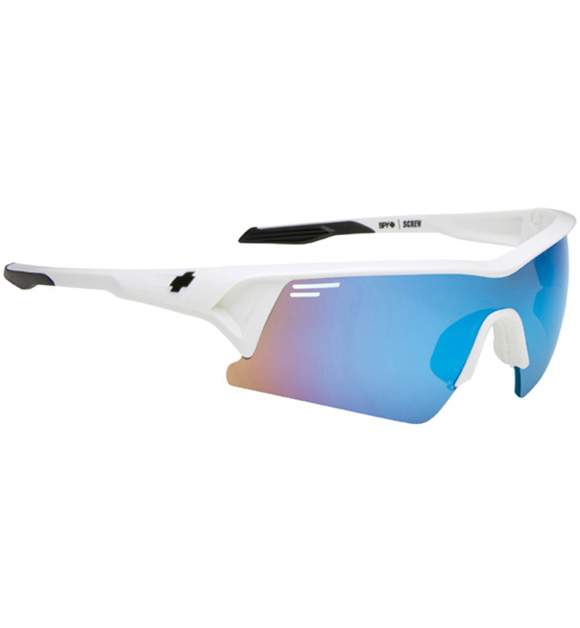 SPY Sunglasses SCREW OVER, WHITE - BRONZE w/ BLUE SPECTRA