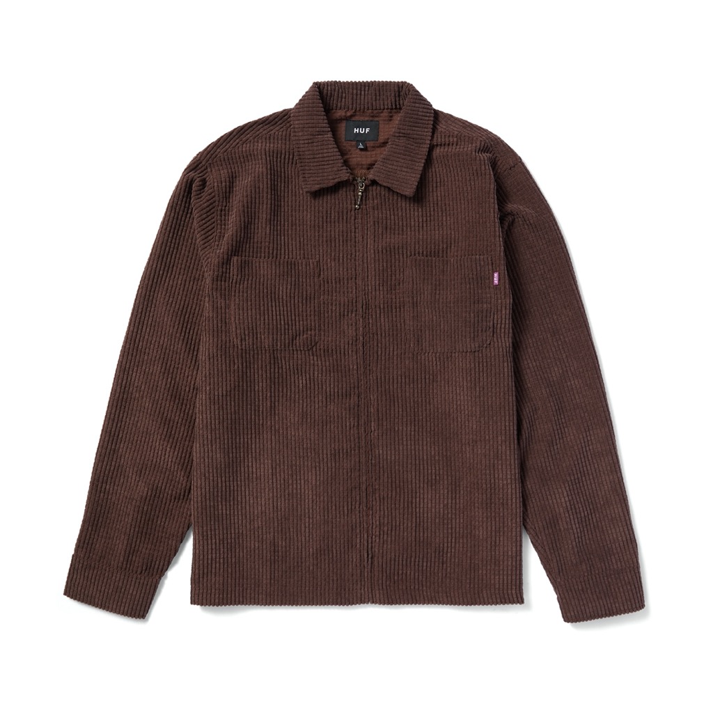 HUF Cornelius Zip Shirt - eggplant XXL