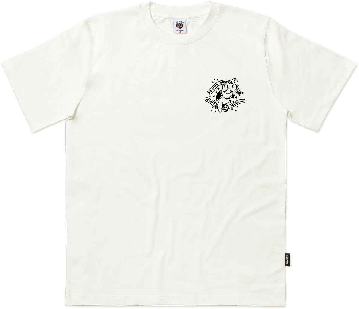 10081429-1 The Dudes Elephant Classic T-Shirt Standard - off-white S