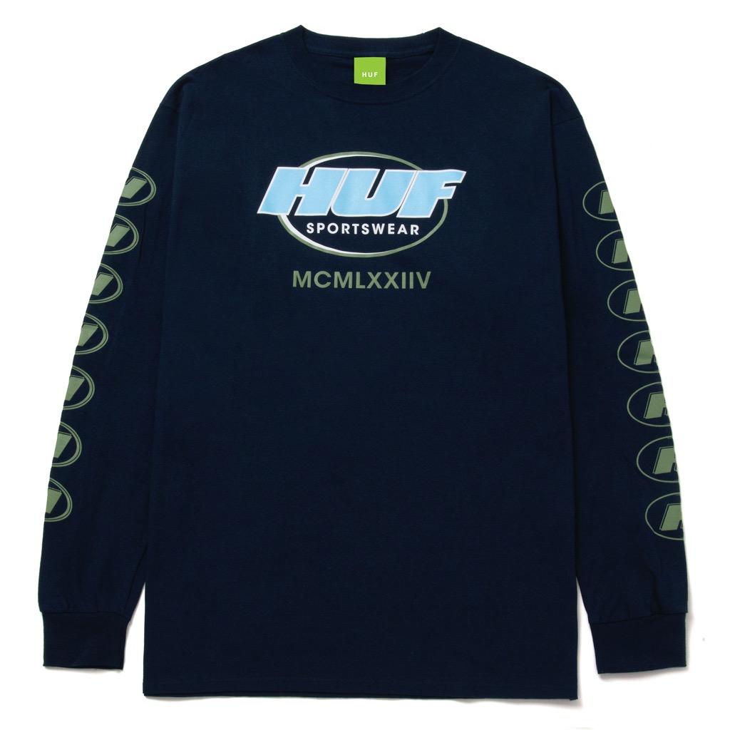 HUF Warm Up Longsleeve - navy S HUF Warm Up Longsleeve - navy XXL