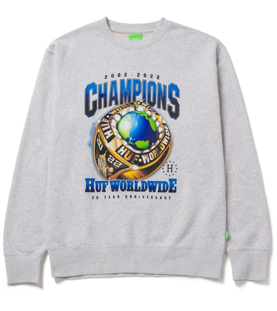 HUF Champions Pullover - athletic heather HUF Champions Pullover - athletic heather XXL