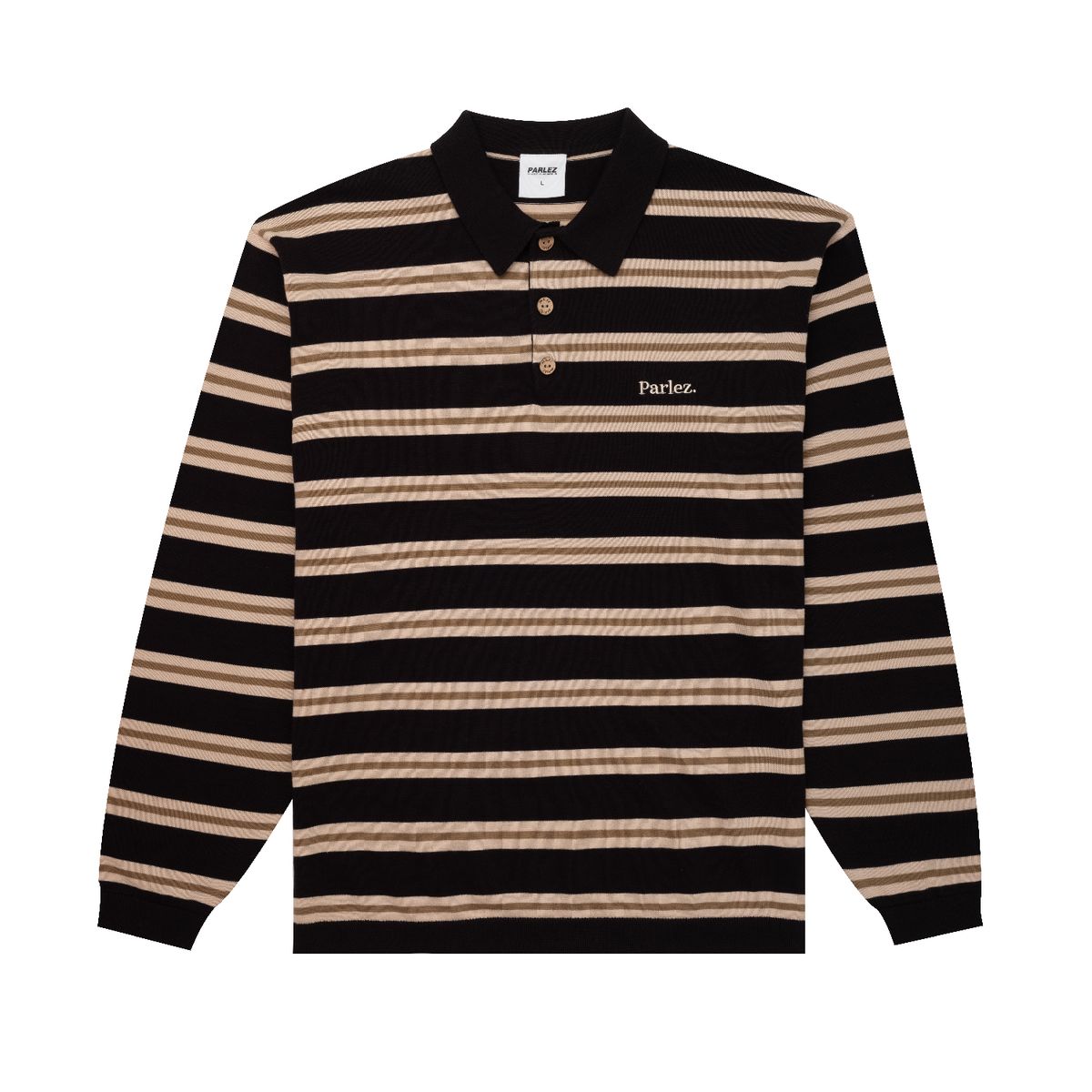 Parlez Aspen Longsleeve Polo Knit - black