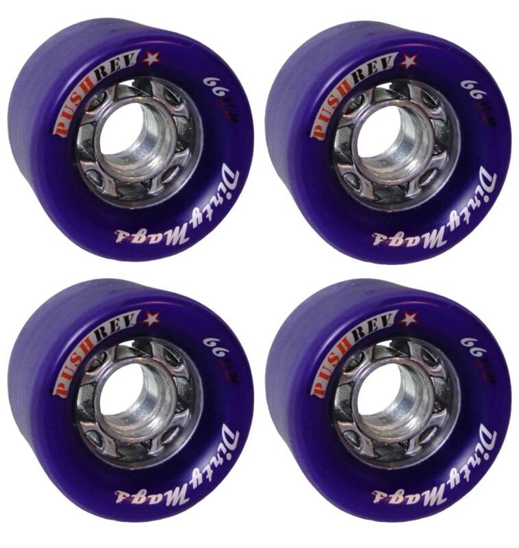 PUSHREV Dirty Mags Longboard Wheels 66mm 78A Purple