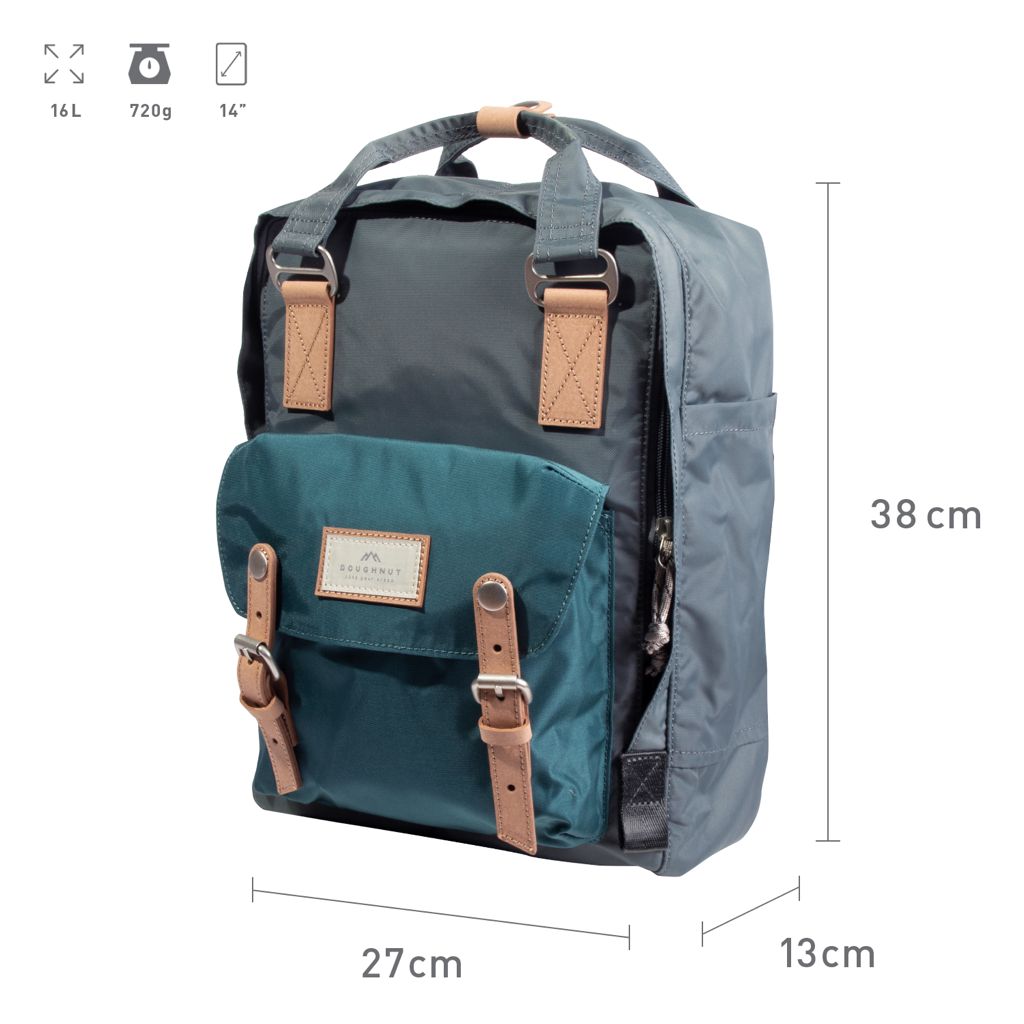 Doughnut Macaroon Jungle Series Rucksack - charcoal x teal