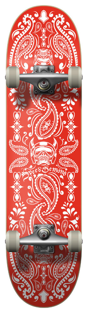 Speed Demons Komplettboard Bandana Red/White 7,75