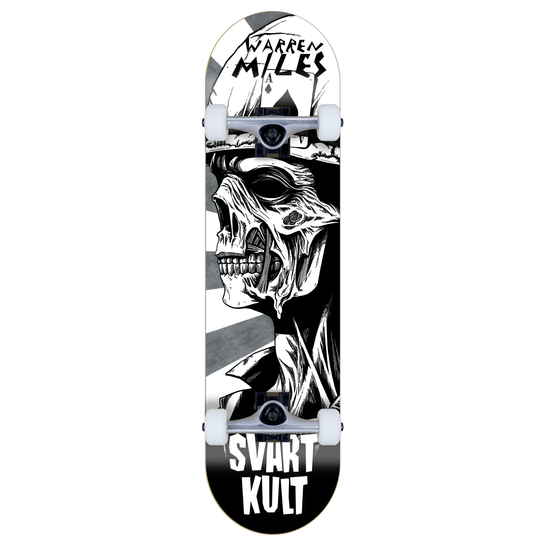 Svart Kult komplett Skateboard Warren Miles 7.75