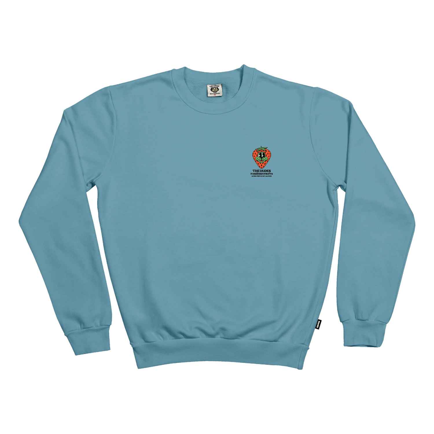 The Dudes Strawberry Seasonal Sweatshirt - milky blue The Dudes Strawberry Seasonal Sweatshirt - milky blue XXXL