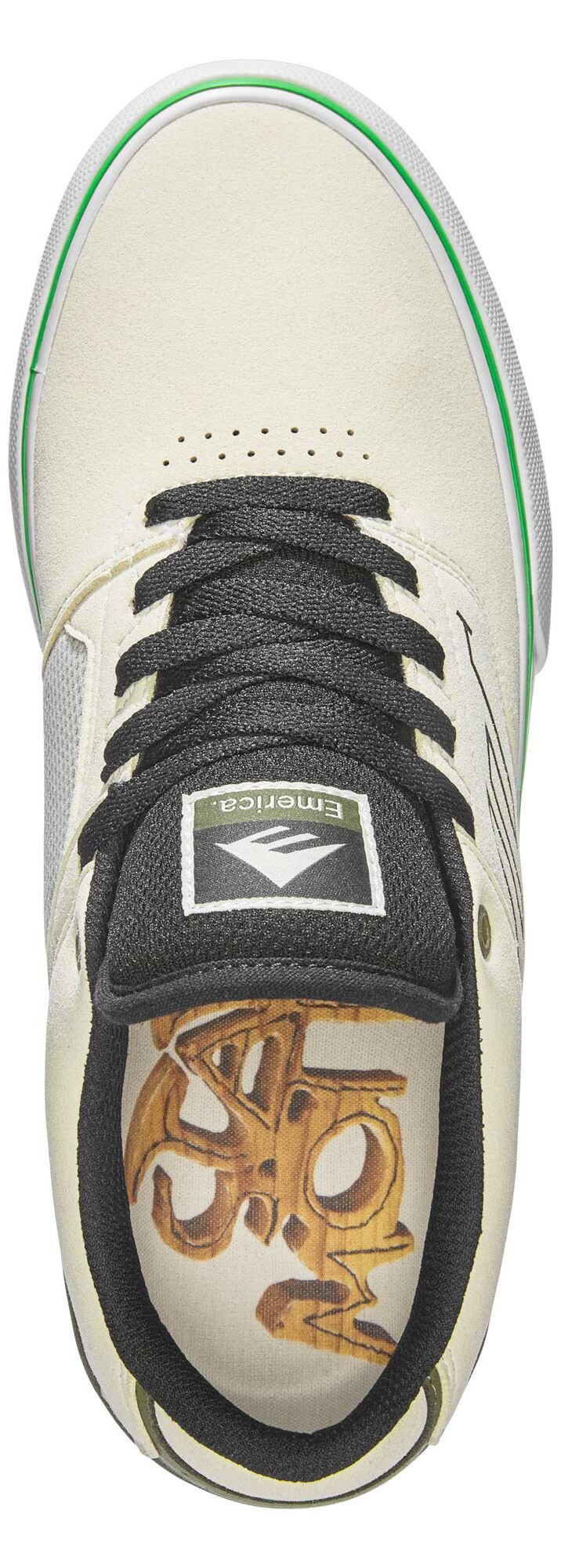 EMERICA Shoe THE LOW VULC tan/gre tan/green EMERICA Shoe THE LOW VULC tan/gre, tan/green 12