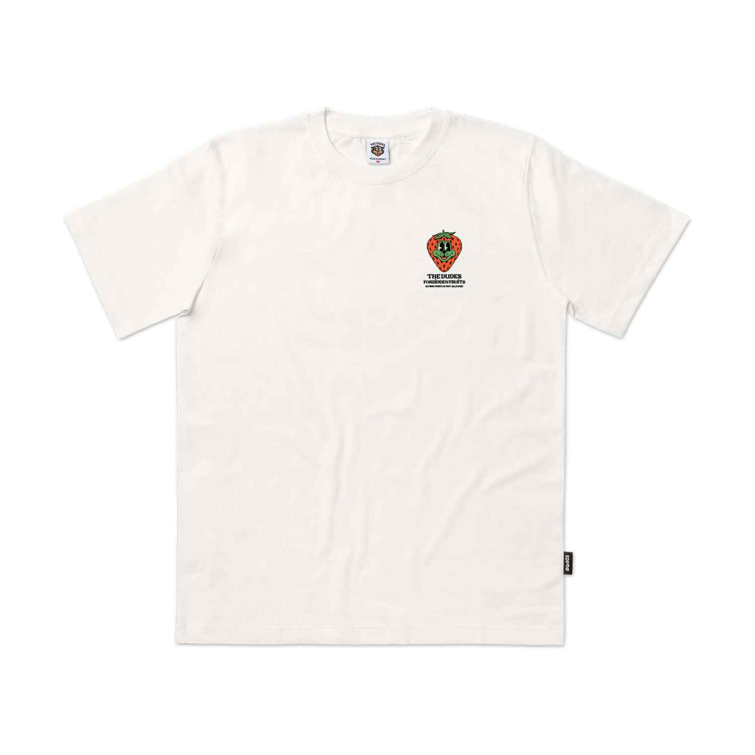 10007329-1 The Dudes Strawberry Seasonal T-Shirt - off white