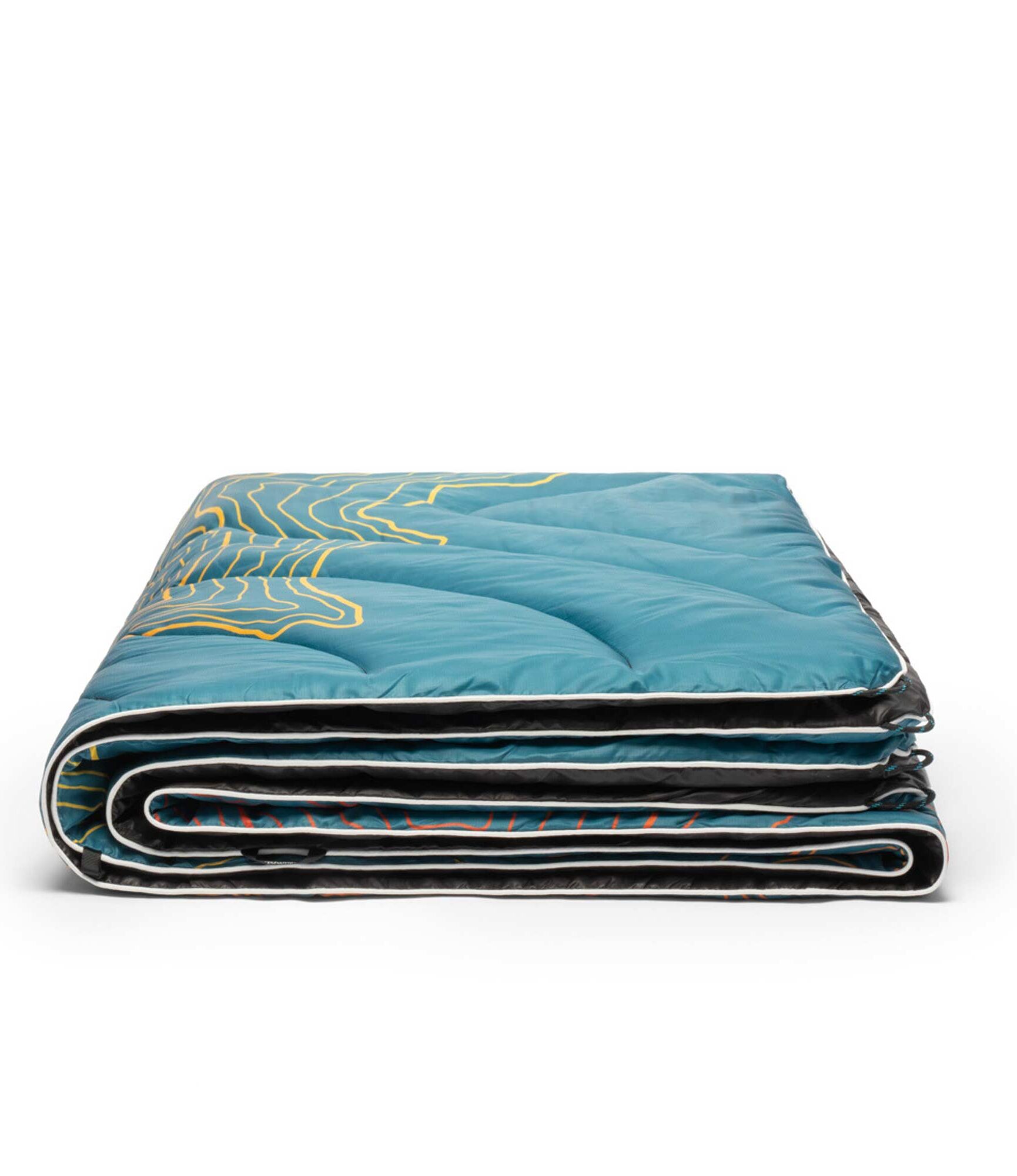 RUMPL Blanket ORIGINAL PUFFY PRINTED / 1 PERS, mt rainier - teal warm fade