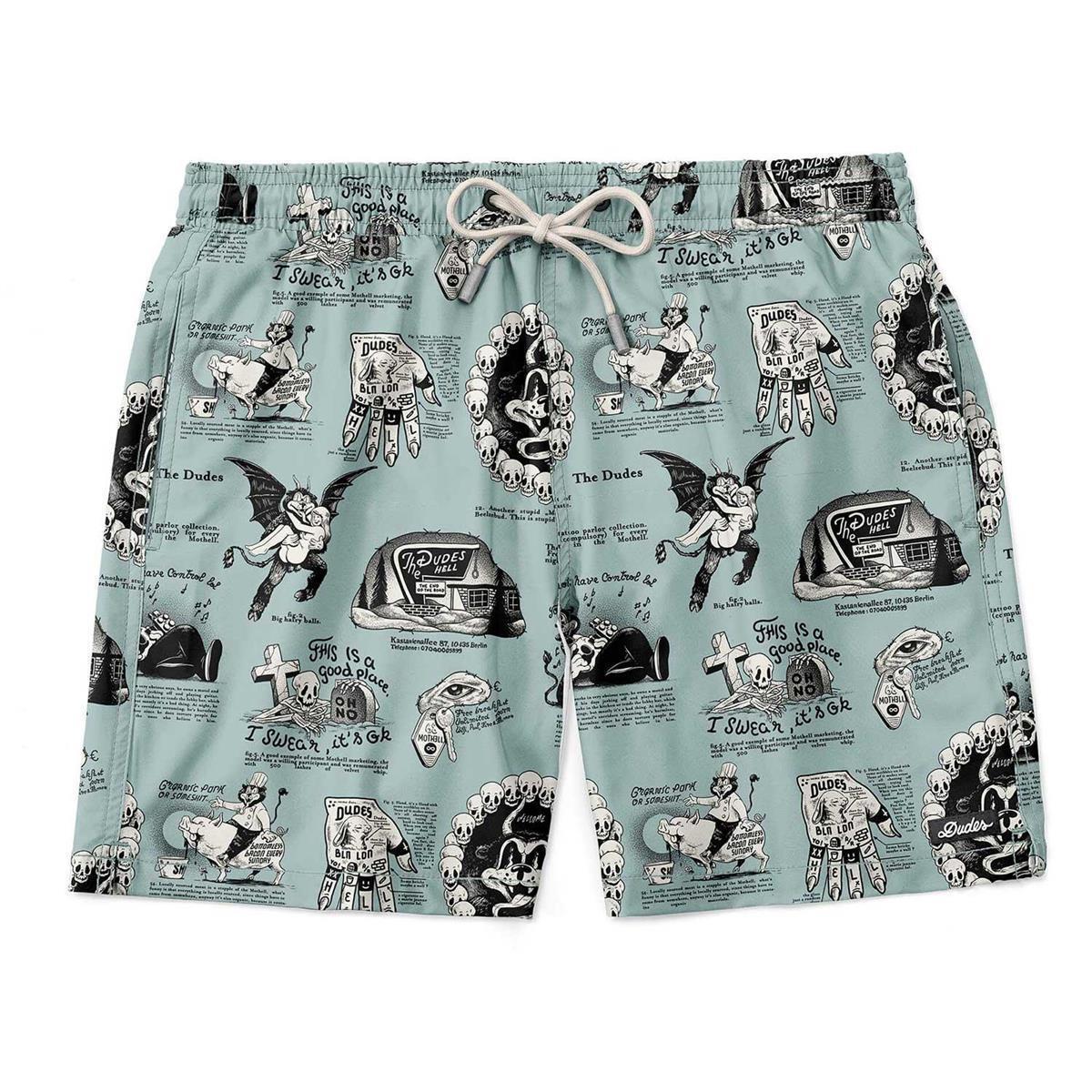 The Dudes Beelzebud Blues Swim Short - multicolor S The Dudes Beelzebud Blues Swim Short - multicolor XXXL