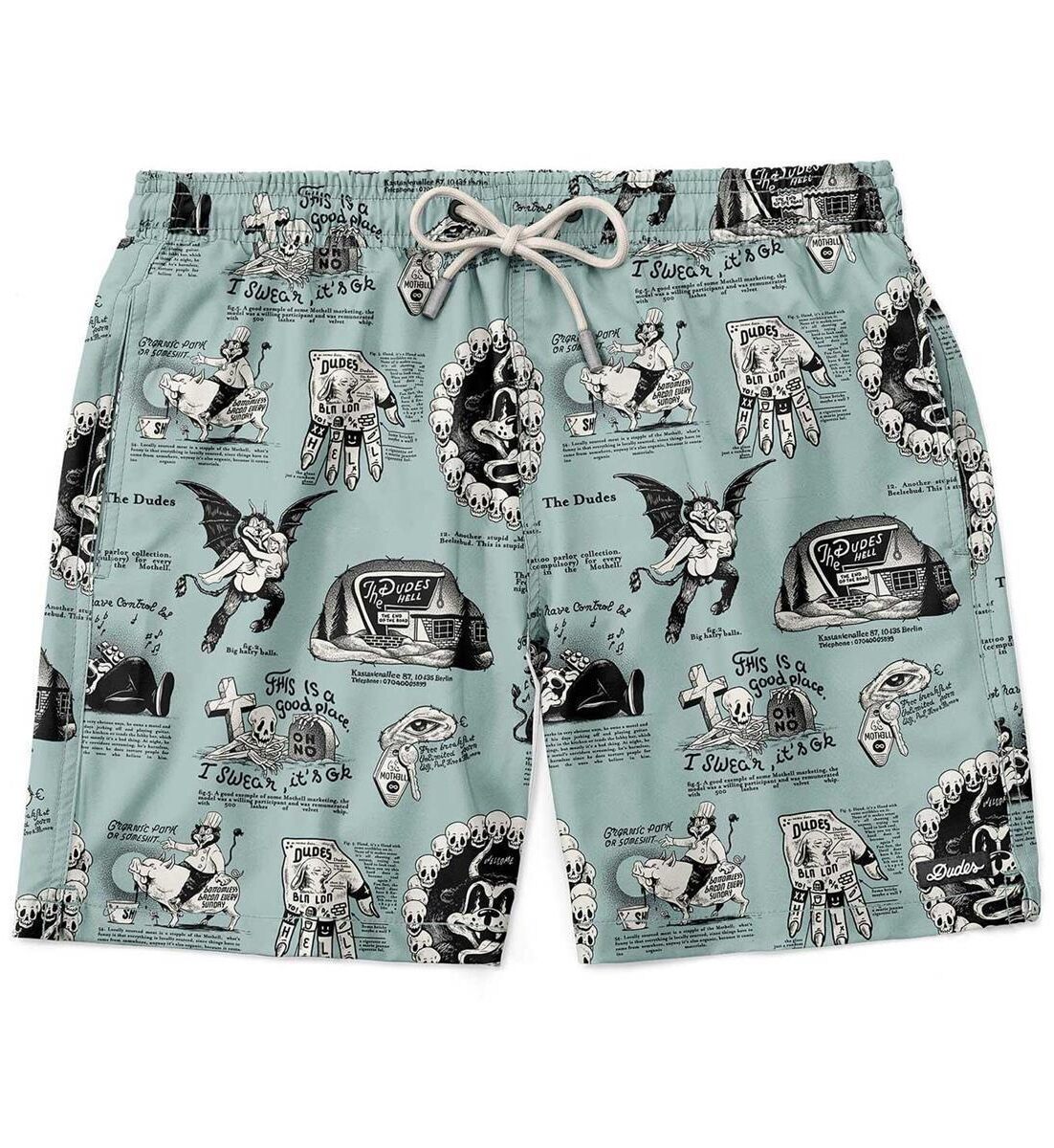 The Dudes Beelzebud Blues Swim Short - multicolor S The Dudes Beelzebud Blues Swim Short - multicolor XXXL