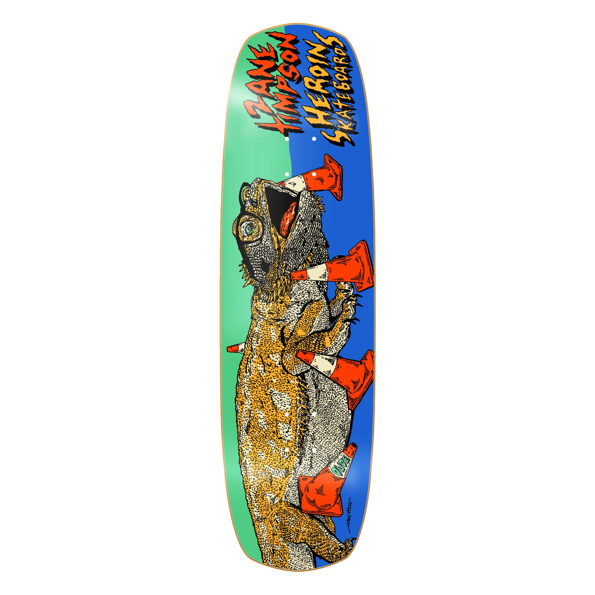 HEROIN Deck DUDE SYM DOUBLR SHOVEL ZT 9.0, assorted 9.0