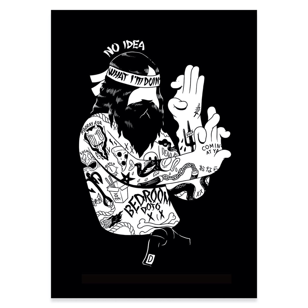 The Dudes Ninjass Unlimited Print - noir