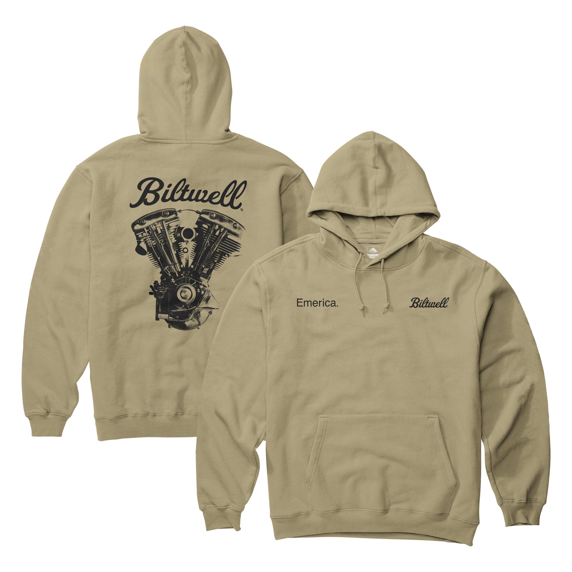 ememswh-bilt-sand EMERICA Sweat BILTWELL HOODIE sand