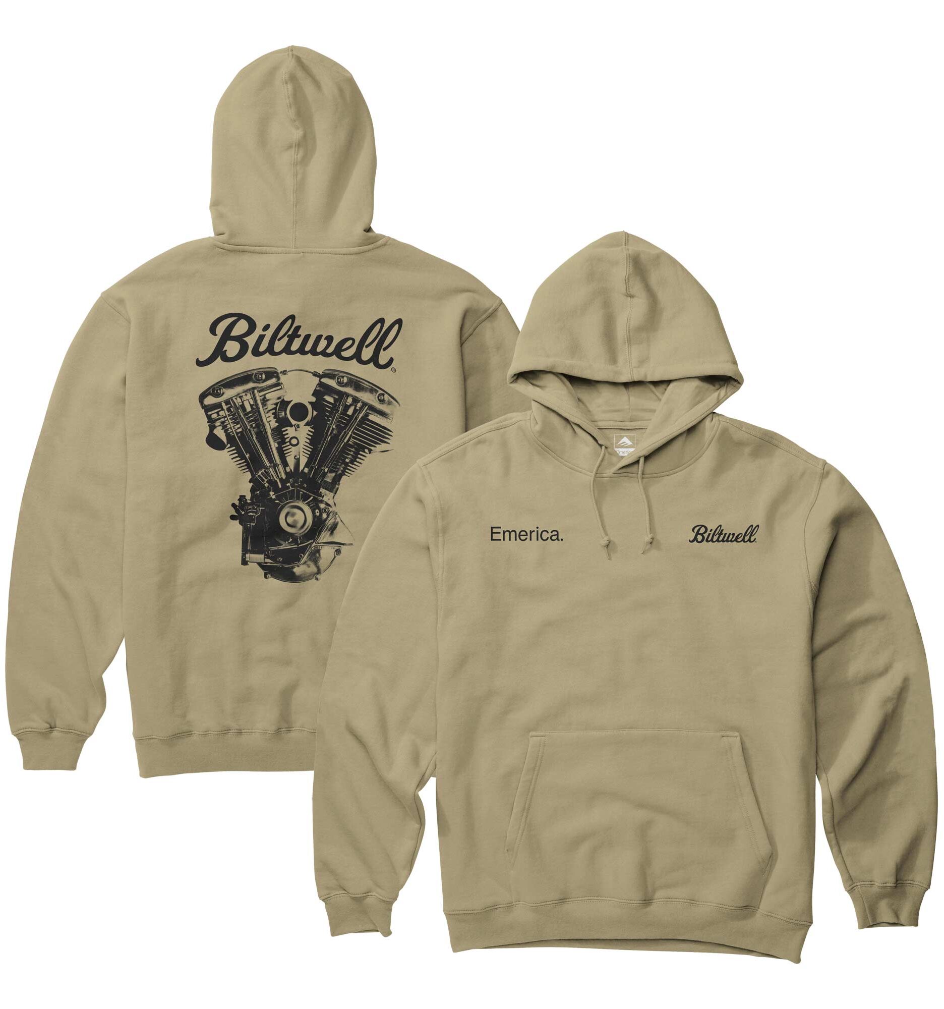 ememswh-bilt-sand EMERICA Sweat BILTWELL HOODIE sand