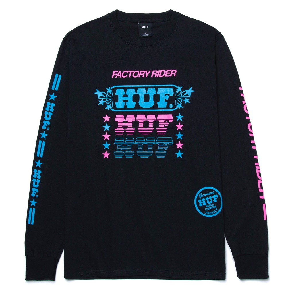 HUF Factory Rider Longsleeve - black S HUF Factory Rider Longsleeve - black XXL