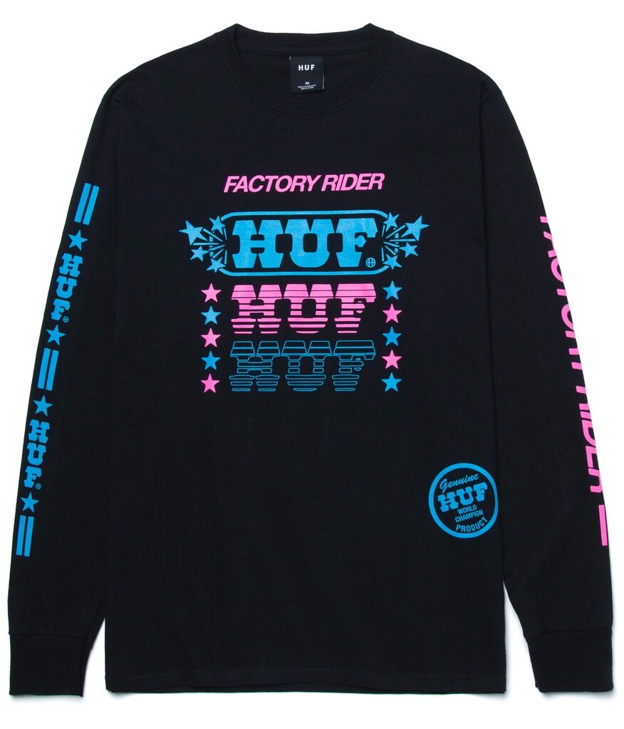 HUF Factory Rider Longsleeve - black S HUF Factory Rider Longsleeve - black XXL