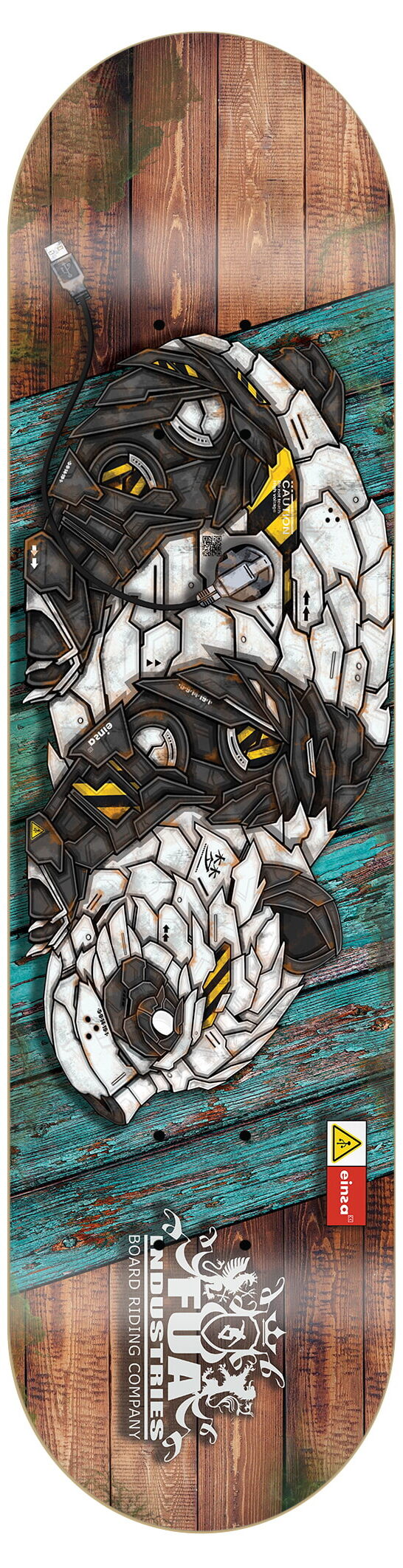 FUA x einsA ce Panda Skateboard Deck FUA x einsA ce Panda Skateboard Deck