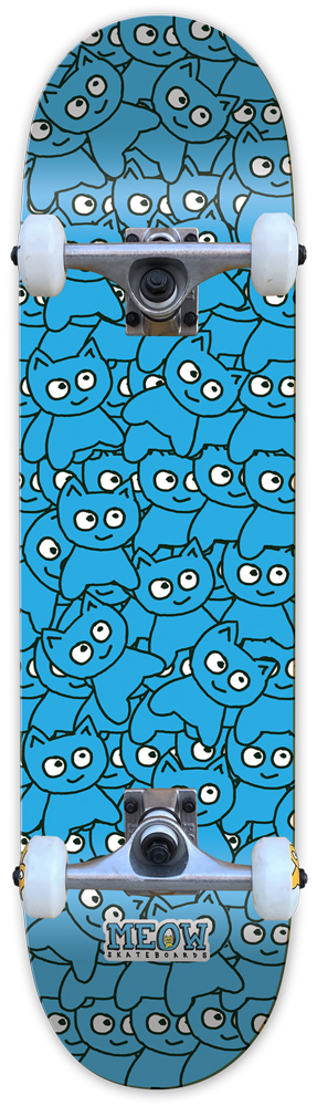 10214058-1 Meow Komplettboard Sticker Pile CMYK Cyan 8,25