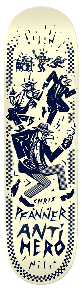 Anti Hero Skateboard Deck Pfanner Rudder Bwoys 8,25