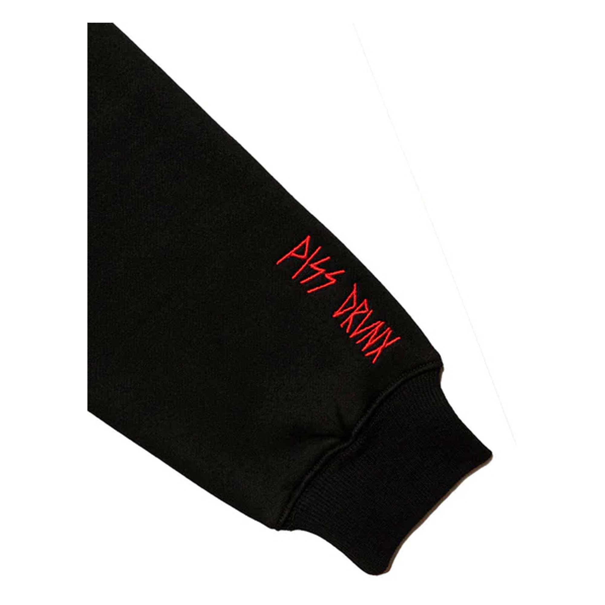 PISS DRUNX Sweat LIL RED HOODIE black PISS DRUNX Sweat LIL RED HOODIE, black M