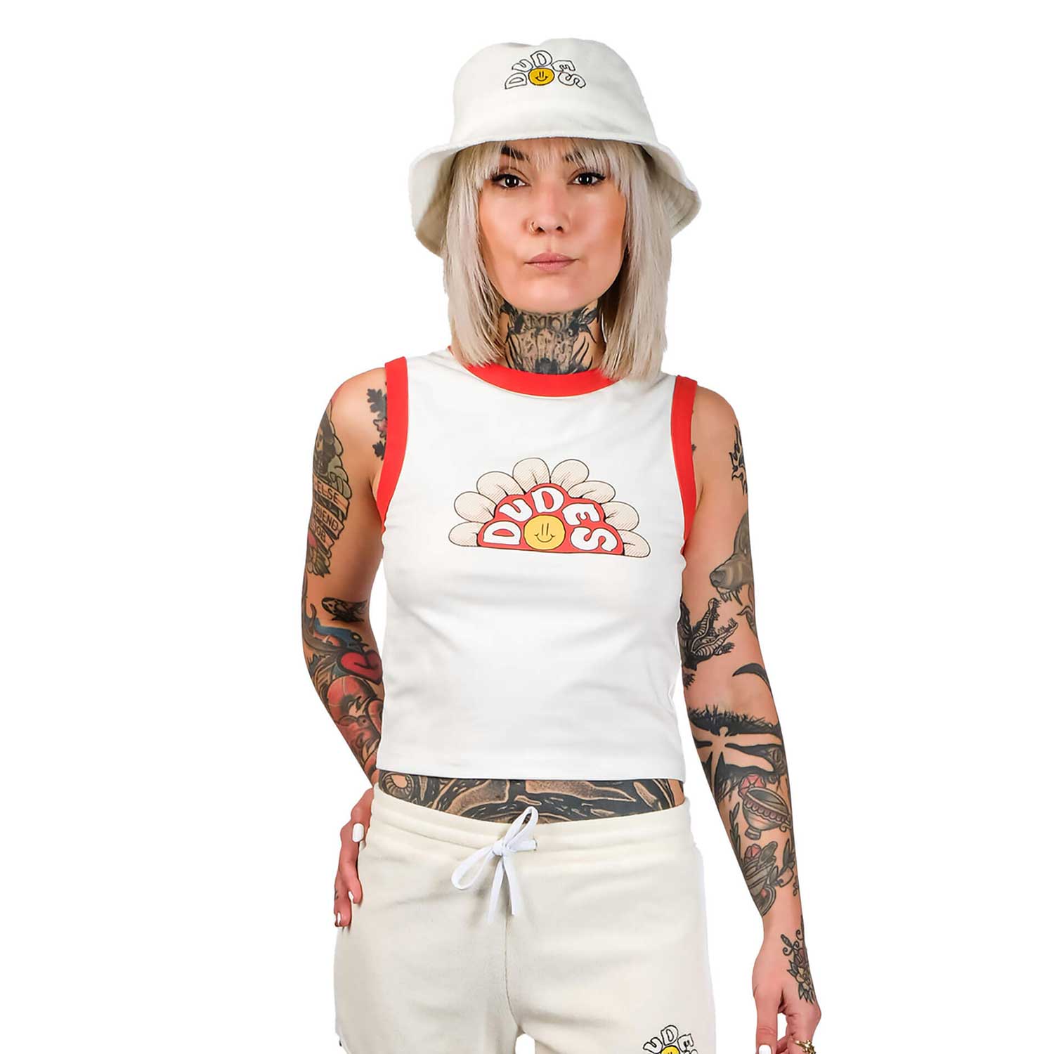 The Dudes Flowa Women Tank Top - off-white XS The Dudes Flowa Women Tank Top - off-white XXXL