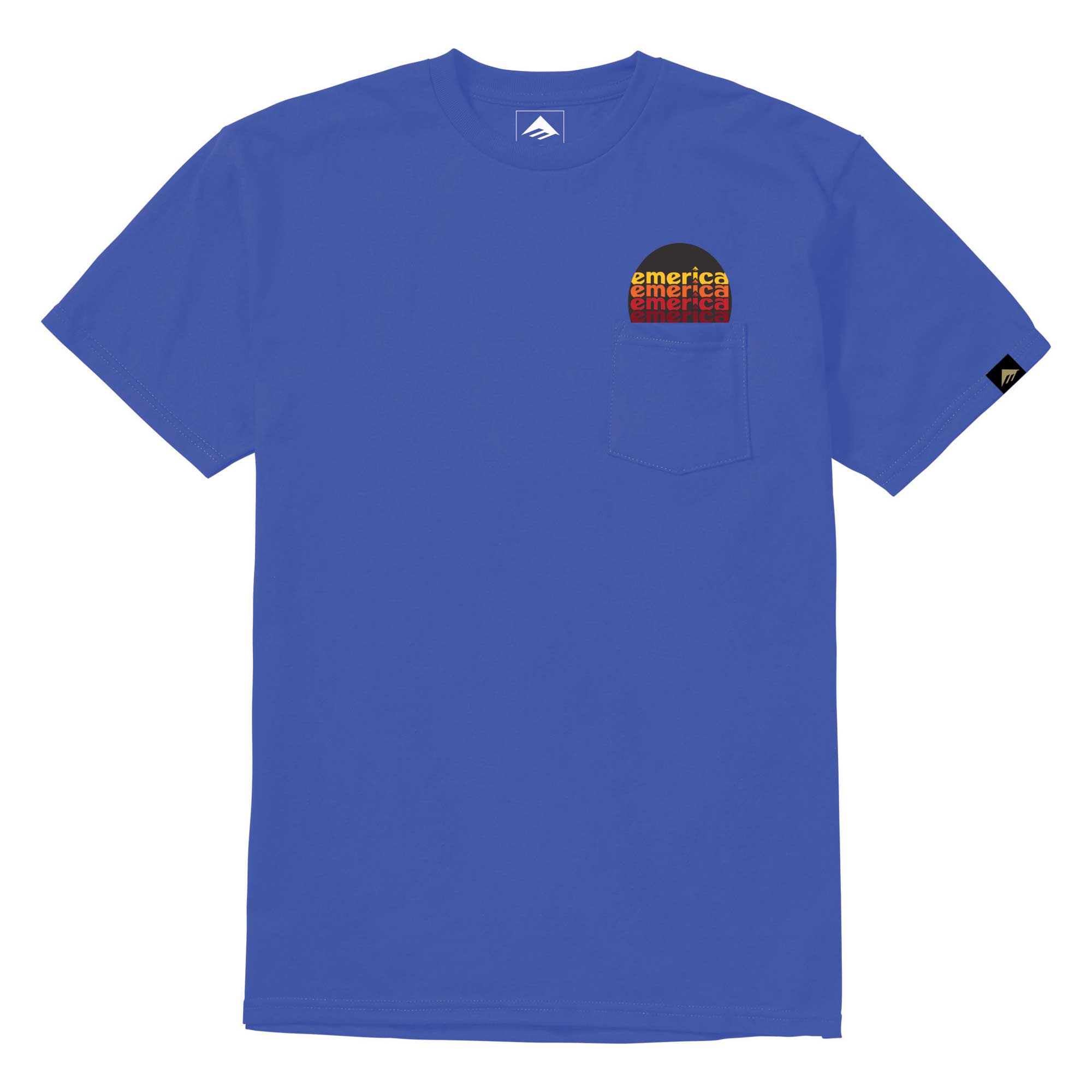 T-Shirt EMERICA HIGH NOON POCKET royal