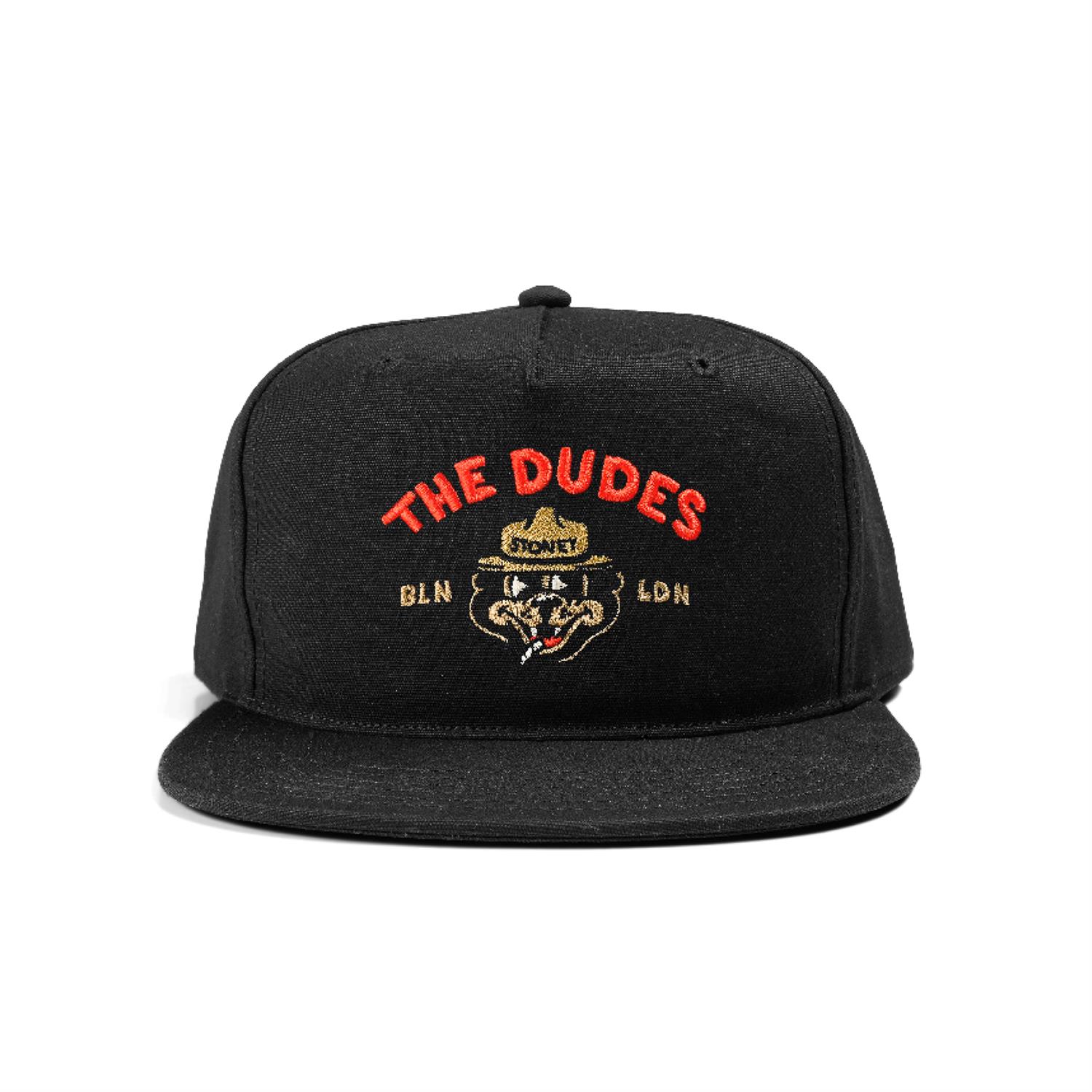 The Dudes Stoney Mesh 5 Panel Cap - black