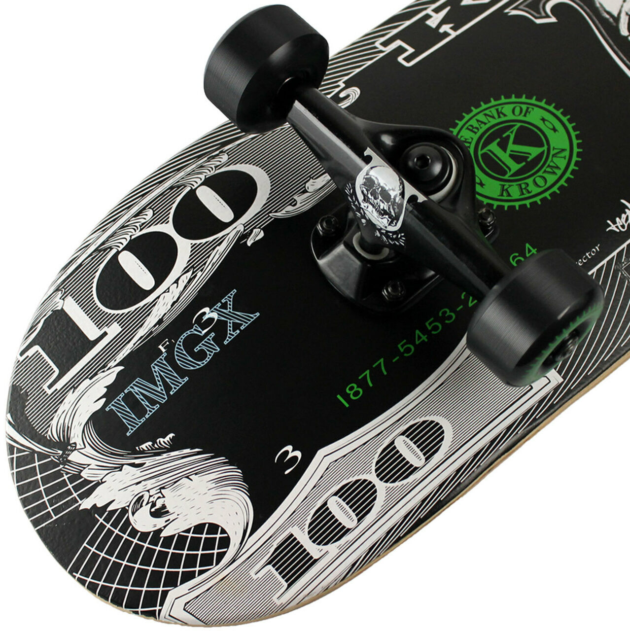 Krown Pro Black Dollar Complete Skateboard 8.0