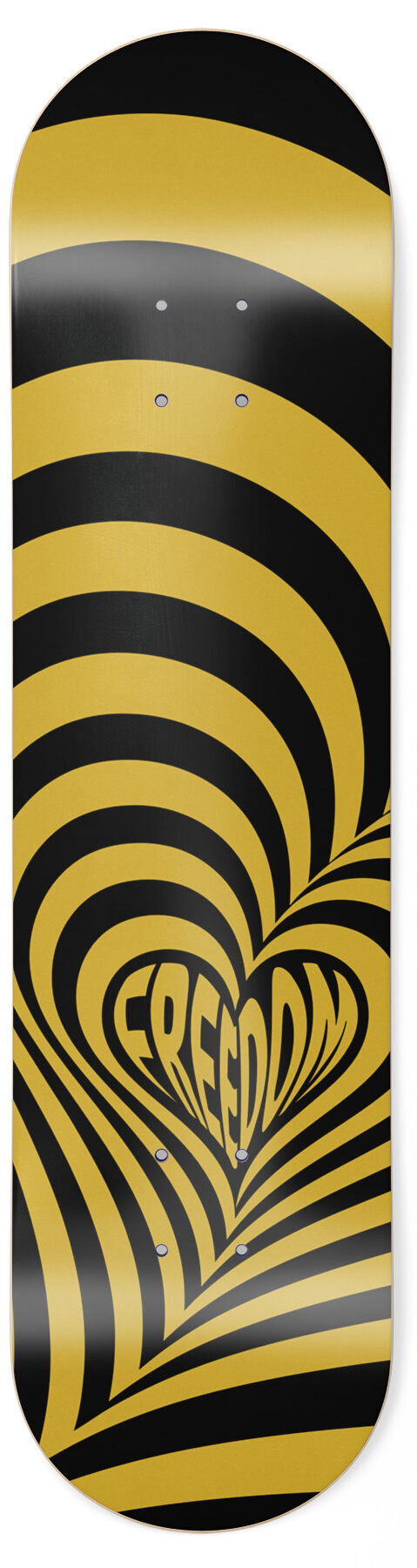 Freedom Hypnolove Gold Skateboard Deck 7.75