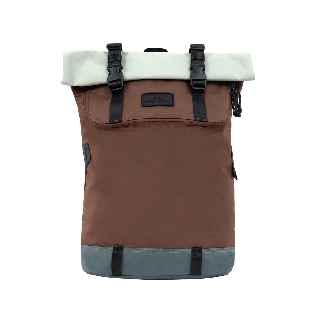 Doughnut Christopher Go Wild Series Rolltop Rucksack - grey x brown