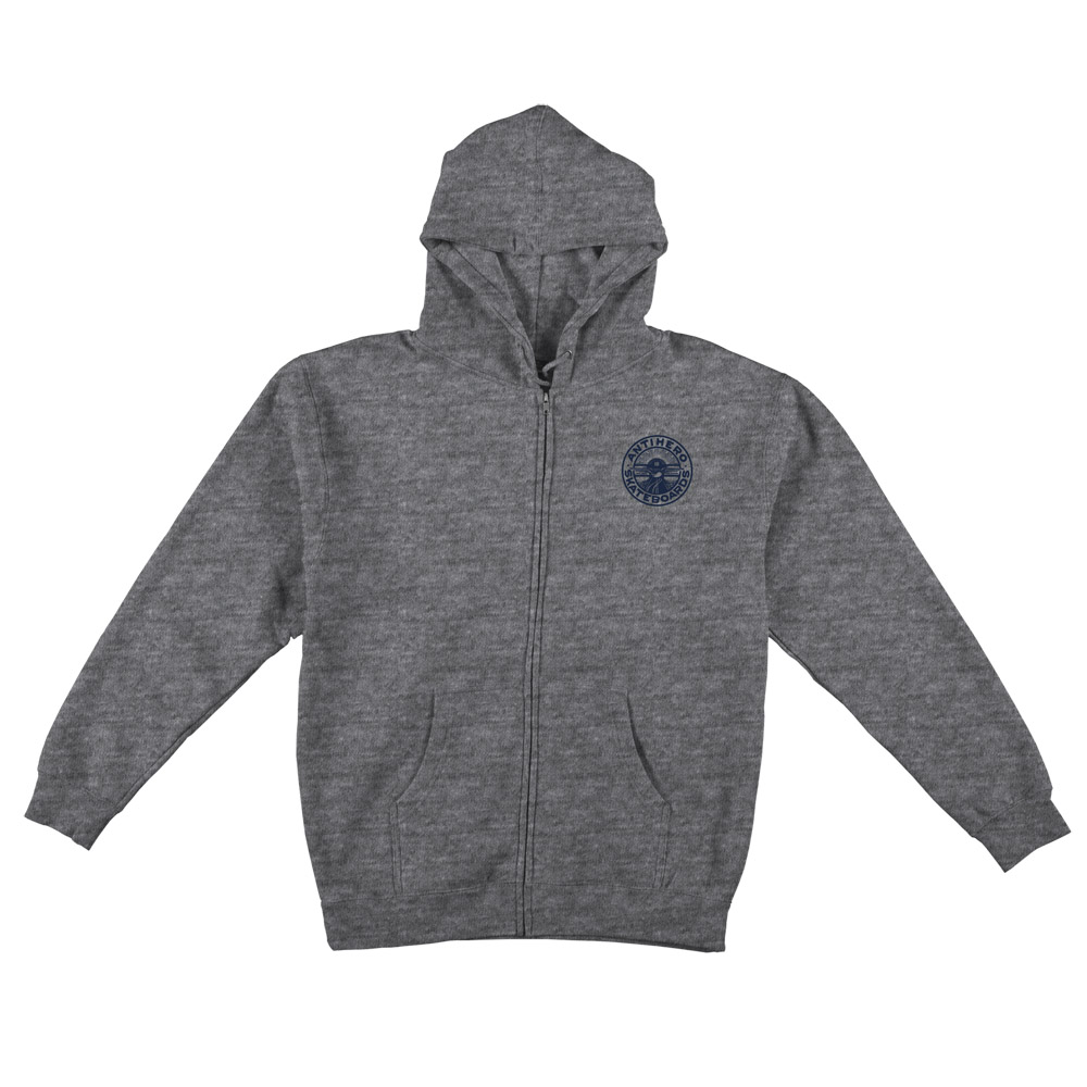 Kapuzenpulli Anti Hero (Zipper) Stay Ready DBL Kapuzenpulli Anti Hero (Zipper) Stay Ready DBL - Farbe: Gunmetal Heather - Größe: S