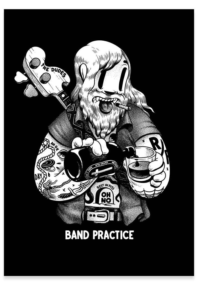 810502-1 The Dudes Band Practice Unlimited Print - black