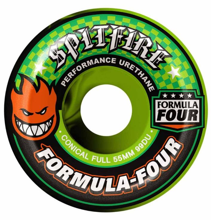 Spitfire Skateboard Rollen F4 Conical Full Color Up Swirl 99A 53mm