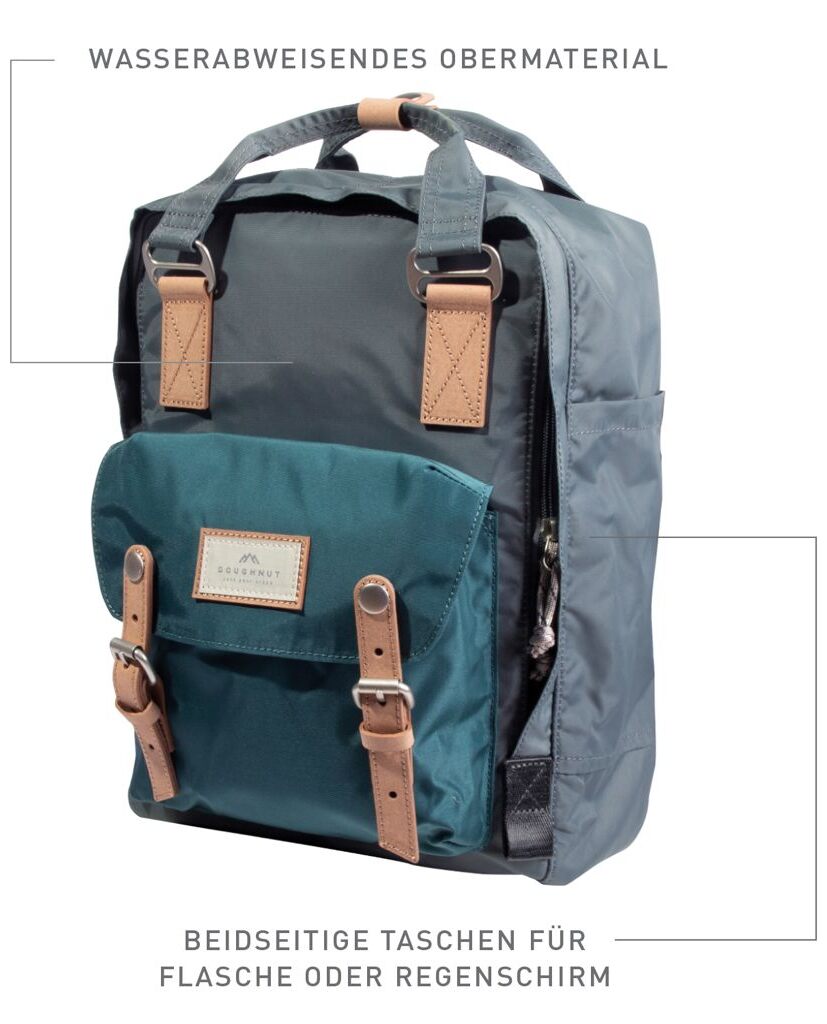 Doughnut Macaroon Jungle Series Rucksack - charcoal x teal Doughnut Macaroon Jungle Series Rucksack - charcoal x teal