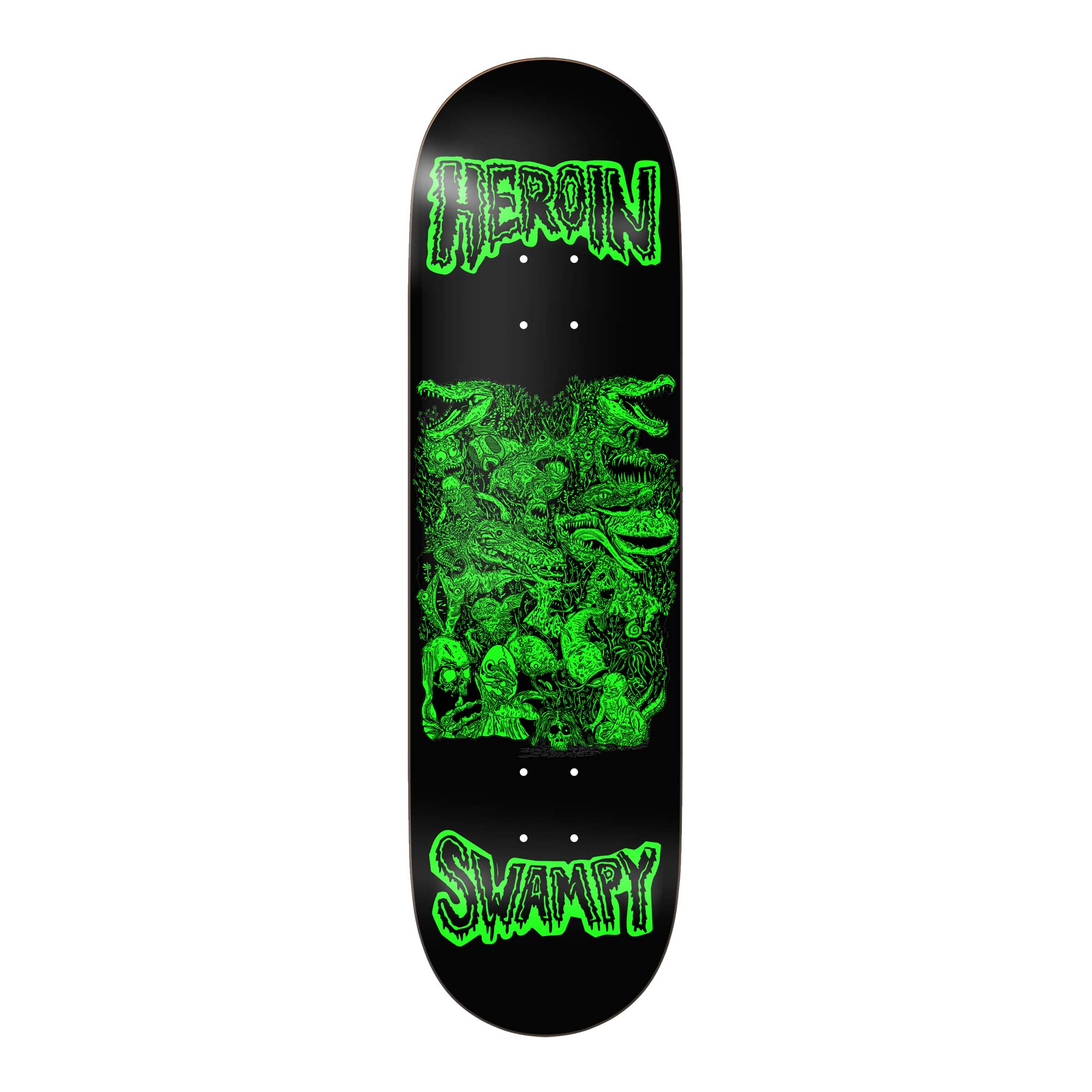 HEROIN Deck ALLEGORY OF FREAR SWAMPY 9.0, black/green 9.0