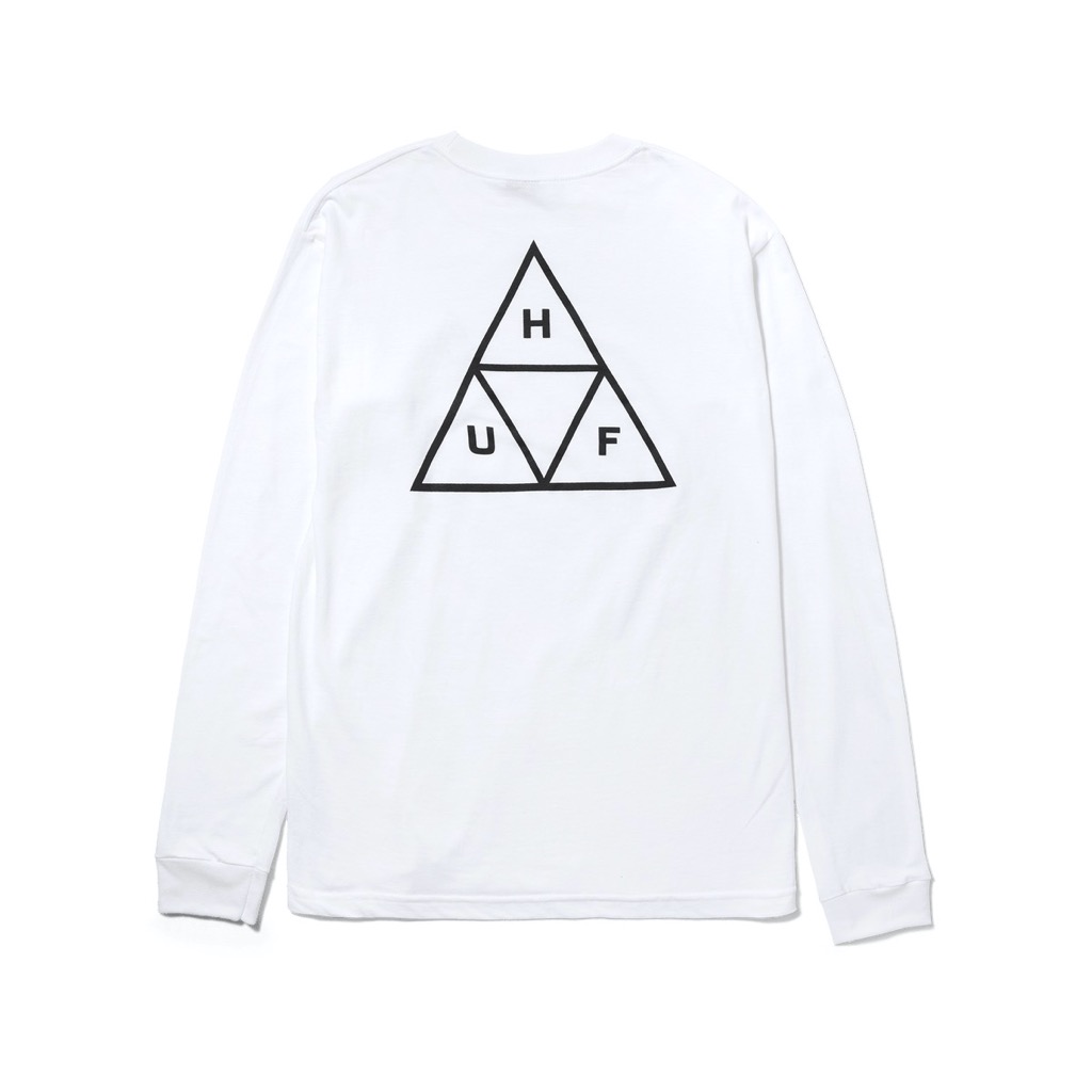 HUF Set Triple Triangle Longsleeve - white XXL