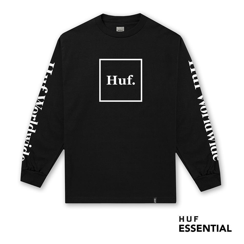 HUF Essentials Domestic Longsleeve black S HUF Essentials Domestic Longsleeve black XXL